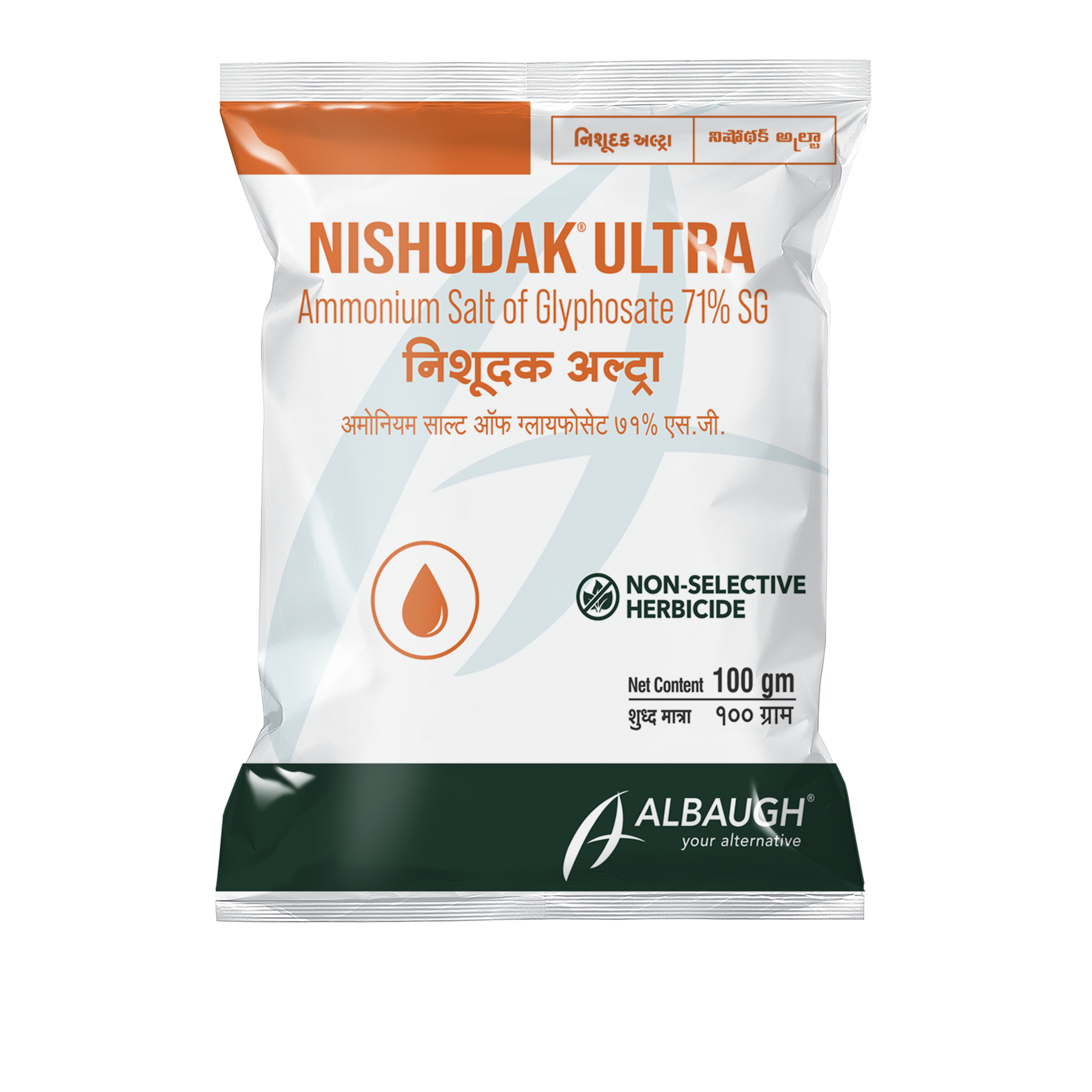 NISHUDAK Ultra:  Ammonium Salt of Glyphosate 71% SG